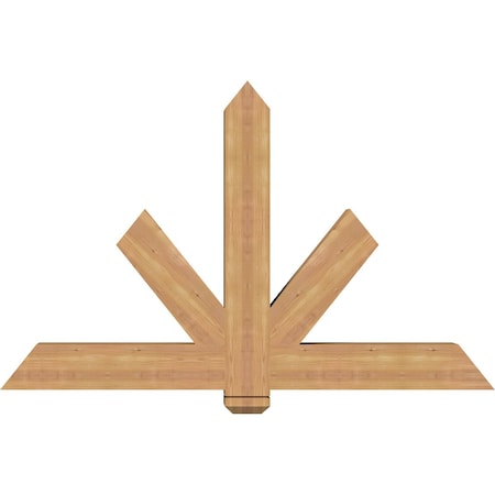 Ekena Millwork Kennewick Timber Gable Bracket, Western Red Cedar, 60"W x 38"H x 5 1/2"D x 5 1/2"F, 15/12 Pitch GBW060X38X0606KEN00SWR